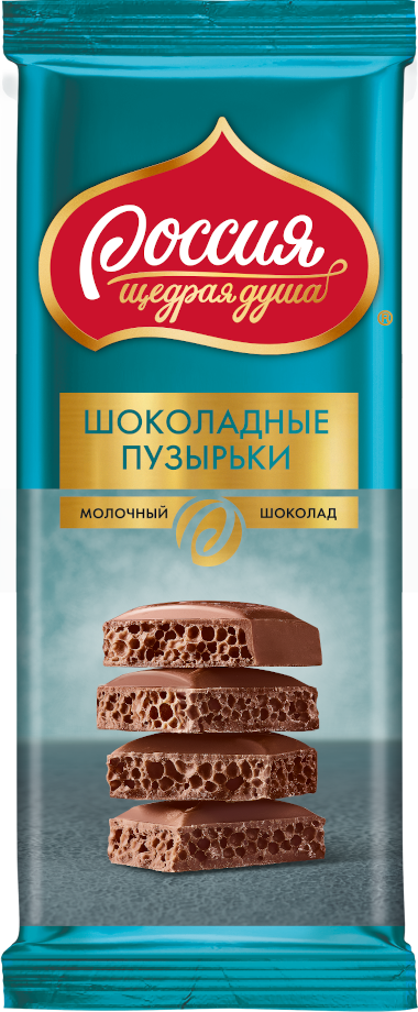 «Россия» - щедрая душа!® Шоколад молочный пористый